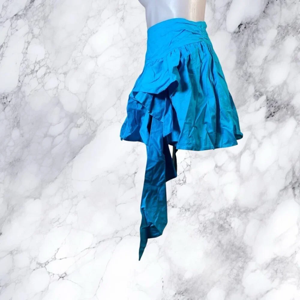 Lovers and Friends Myers Mini Skirt Turquoise Blue